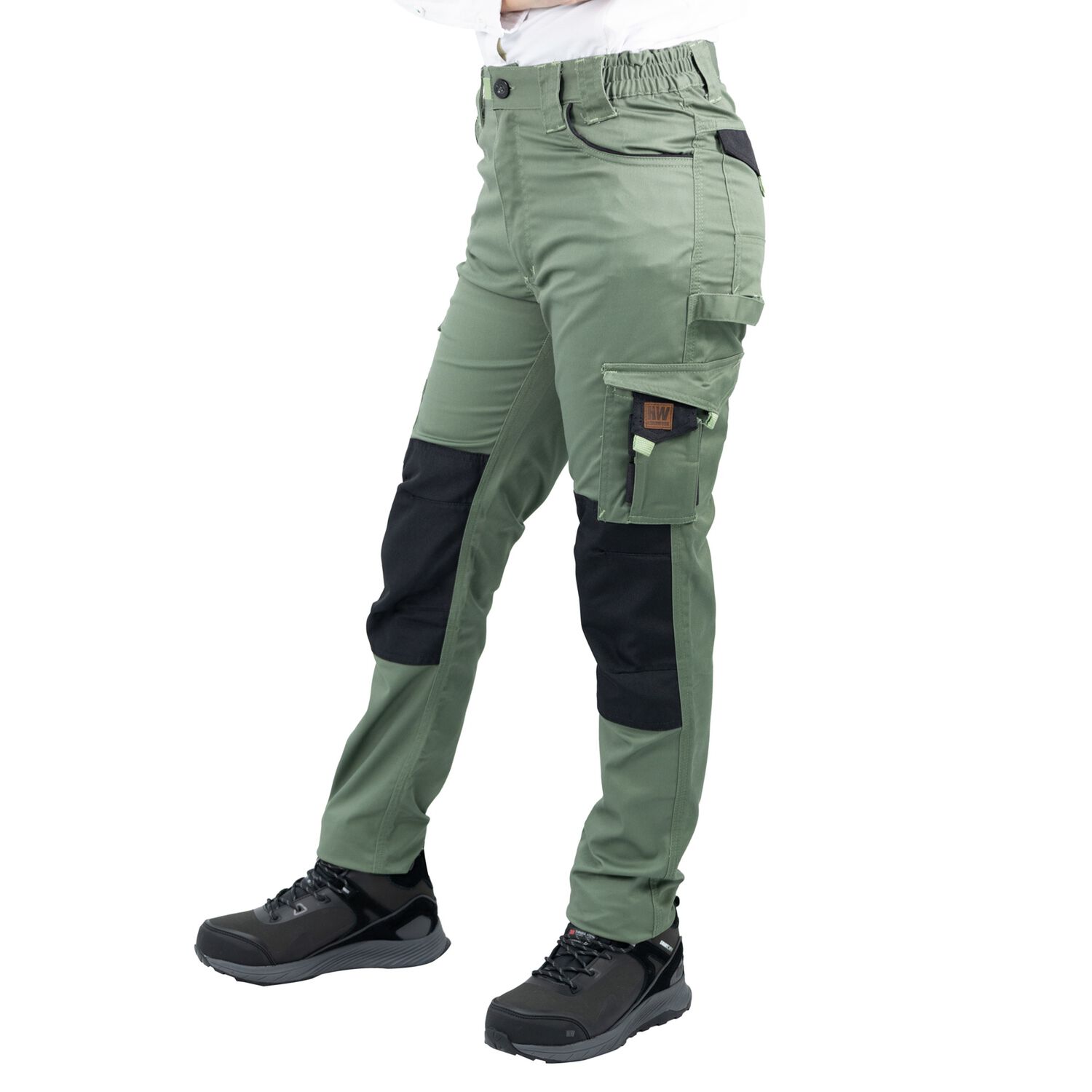 Pantal&oacute;n Cargo Hw Dakota Spandex Mujer Verde Oliva image number 2.0